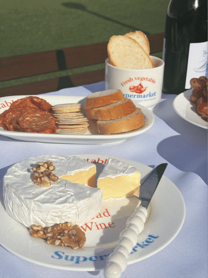 Stefania Set. 5 piece set with deep plate, flat plate, platter, bowl and mug. Cutest ceramic crockery set for picnics or Italian night at home. 