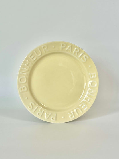 Claire Set. Aesthetic ceramic bowl and plate in cream colour. Complete crockery set. Cafe vibes gift set for girls.  Cute aesthetic
